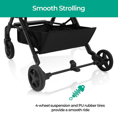 Mompush Lithe V1 | Lightweight Compact Travel Stroller for Airplane