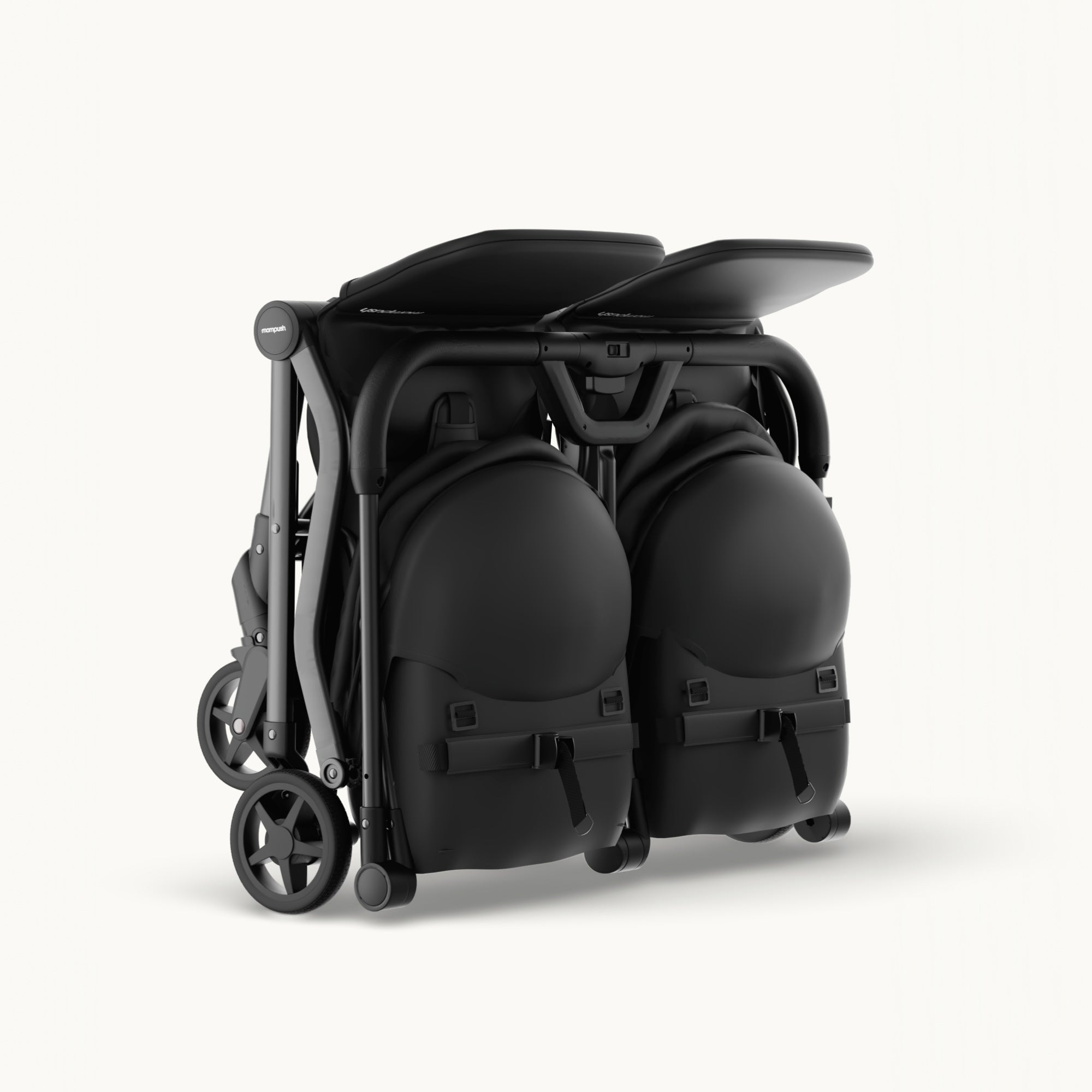 Mompush Lithe Double Stroller - Lightweight Tandem Stroller for