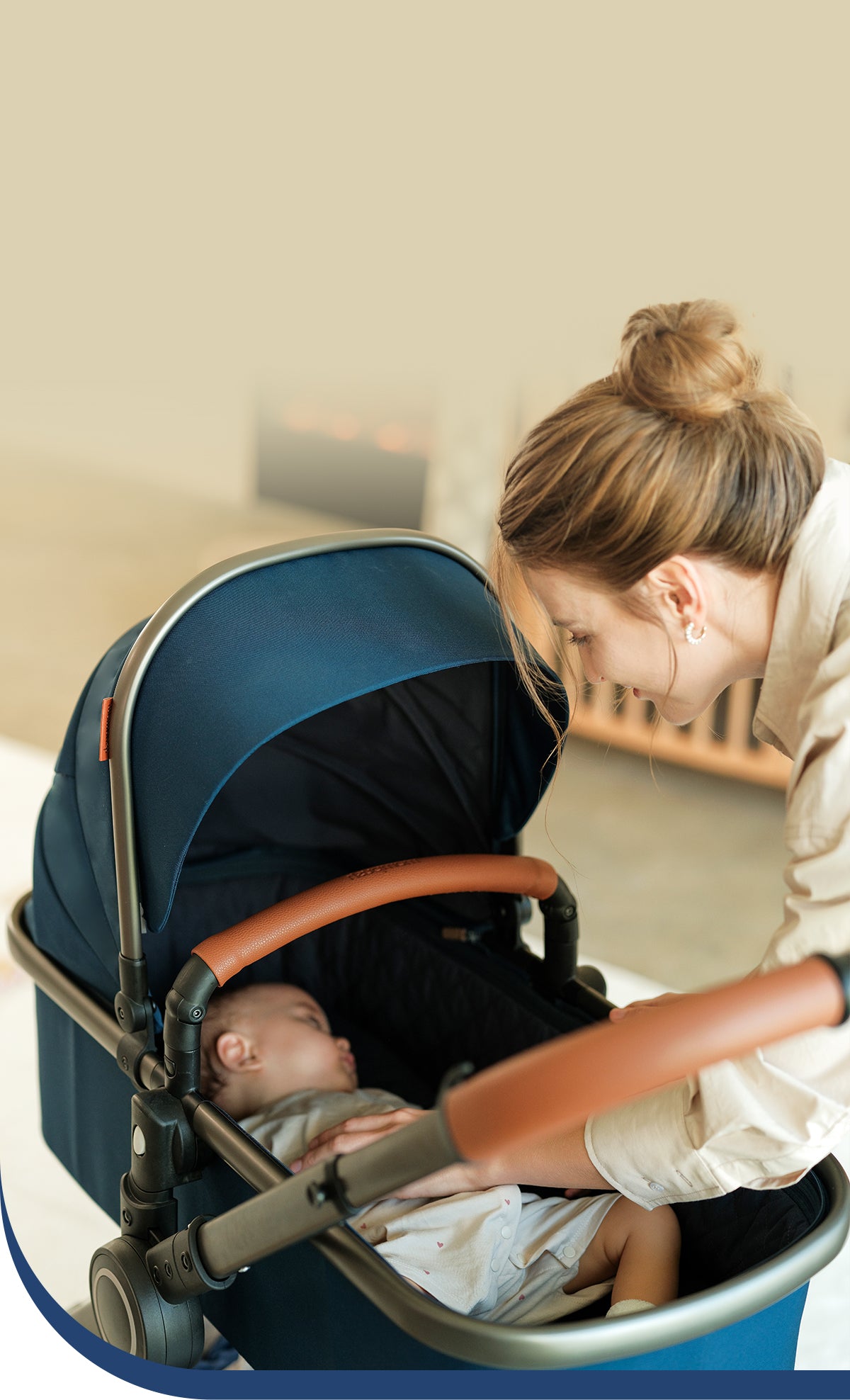 new mom with stroller