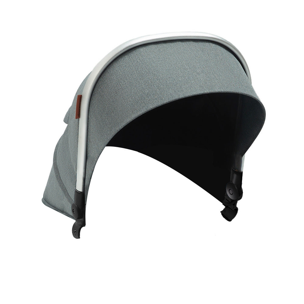Ultimate 2 Bassinet Canopy - Gray fabric silver frame